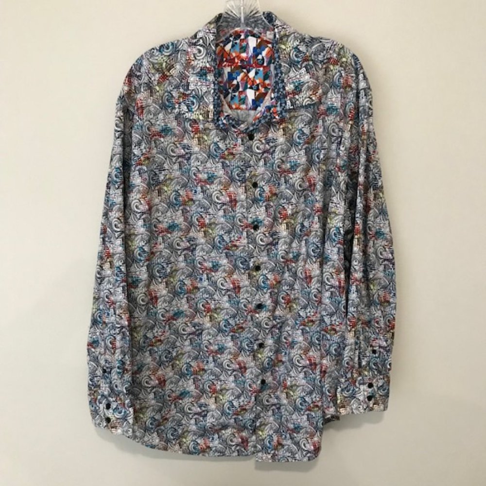 ROBERT GRAHAM Men's Long Sleeve Button Down Shirt - Size XXL
